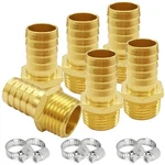 Uenede 6PCS Brass Hose Barb Fittings 1/2" Npt Male To 5/8" Adapter Conne.... Fixed Price $18.90.