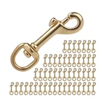 Dogline Solid Brass Swivel Snap Hook Heavy Duty Clip For Flag Pole, Leather W.... Fixed Price $181.25.