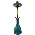 34" MX2000 Hookah With 1 Hose Bohemian Glass Base - Aqua. Fixed Price $220.00.